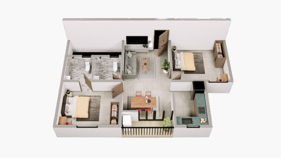 North 2 BHK